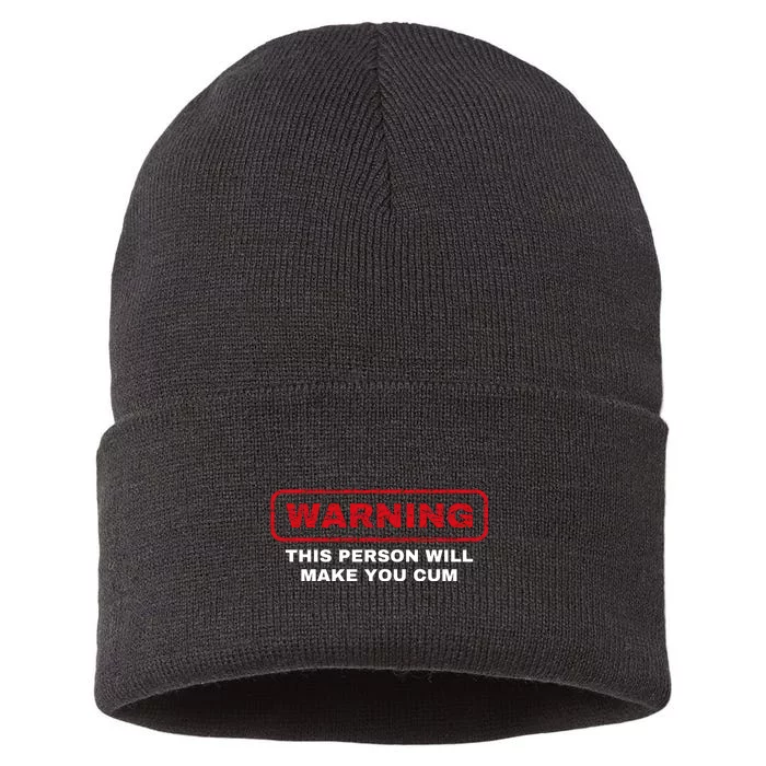 Warning This Person Will Make You Cum Sustainable Knit Beanie