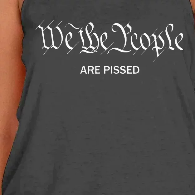 We The People Are Pissed Off Founding Fathers American Women's Knotted Racerback Tank