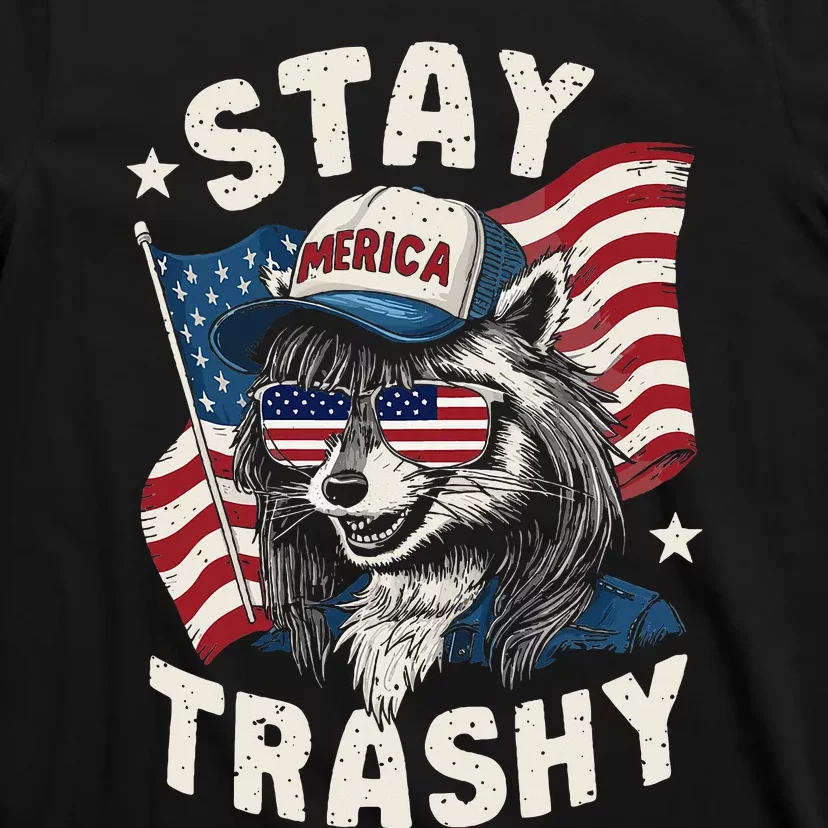 White Trash Party Attire Redneck Raccoon Stay Trashy Usa T-Shirt