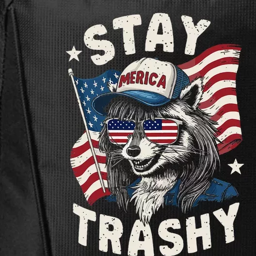 White Trash Party Attire Redneck Raccoon Stay Trashy Usa City Backpack