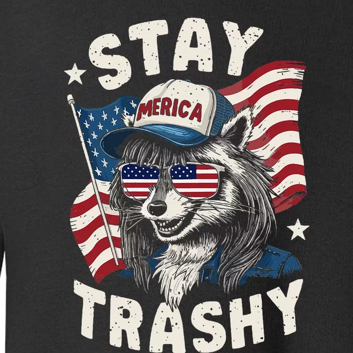 White Trash Party Attire Redneck Raccoon Stay Trashy Usa Toddler Sweatshirt