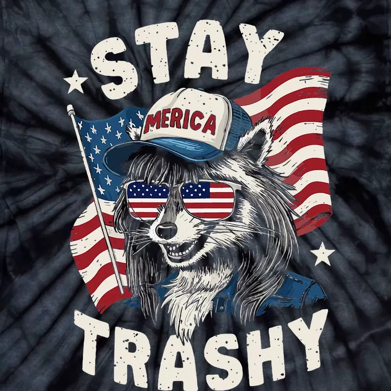 White Trash Party Attire Redneck Raccoon Stay Trashy Usa Tie-Dye T-Shirt