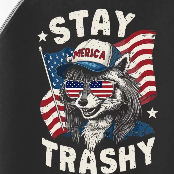 White Trash Party Attire Redneck Raccoon Stay Trashy Usa Toddler Fine Jersey T-Shirt