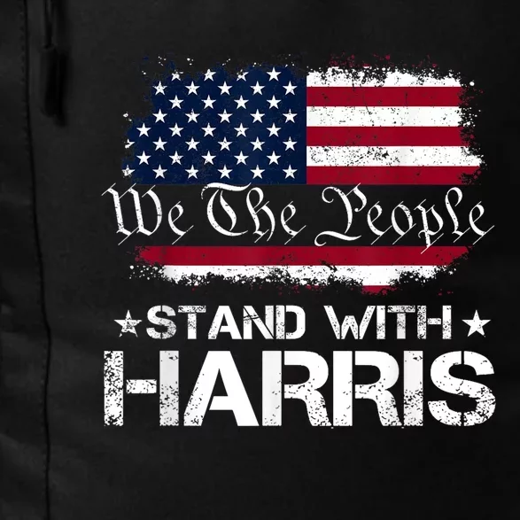 We The People Stand With Kamala Harris 2024 American Flag Daily Commute Backpack