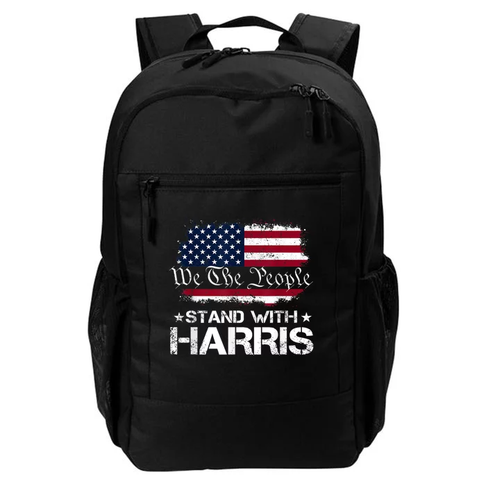 We The People Stand With Kamala Harris 2024 American Flag Daily Commute Backpack