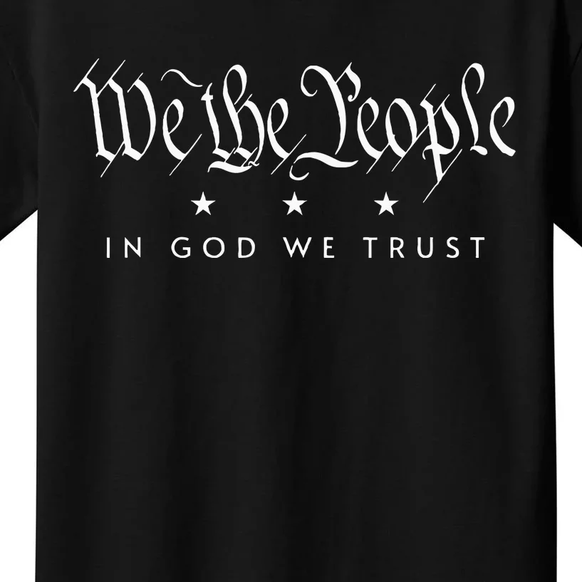 We The People In God We Trust Usa American Patriot Pride Kids T-Shirt