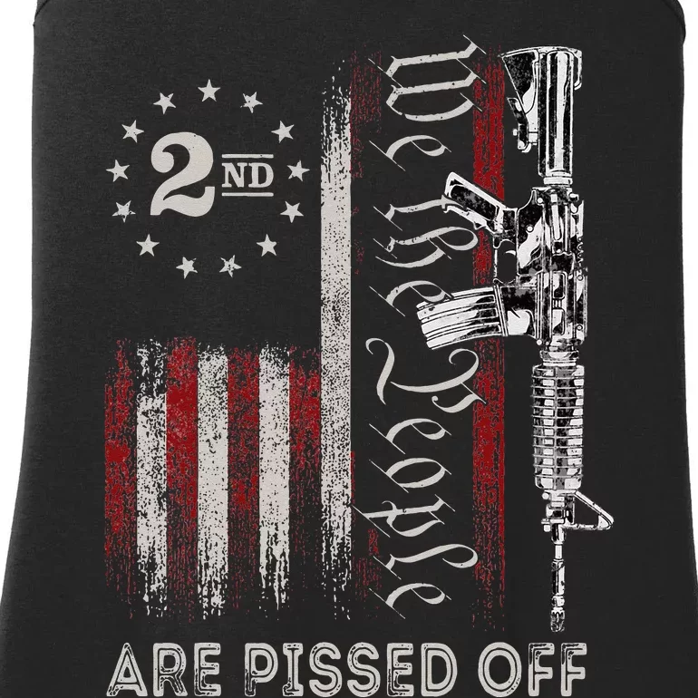 We the People Are Pissed Off Vintage US America Flag Guns Ladies Essential Tank