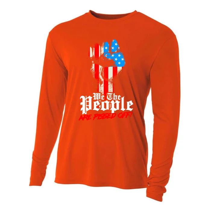 We The People Are Pissed Off Trump Maga Constitution Gift Cooling Performance Long Sleeve Crew