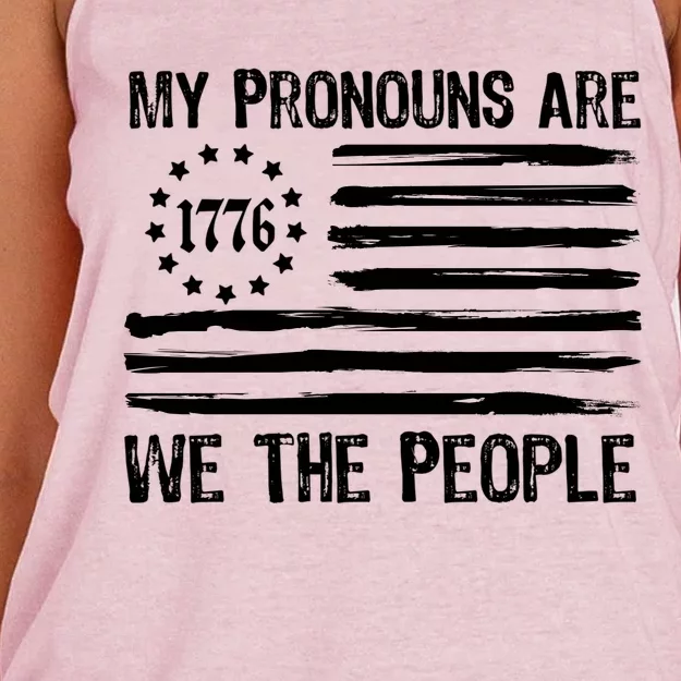 We The People 1776 Usa Gift Women's Knotted Racerback Tank