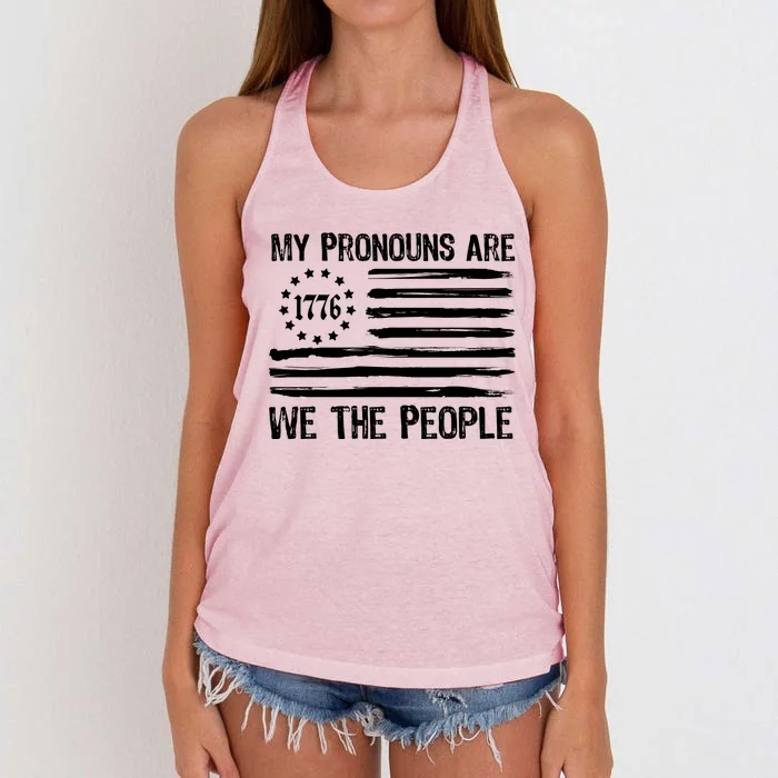 We The People 1776 Usa Gift Women's Knotted Racerback Tank