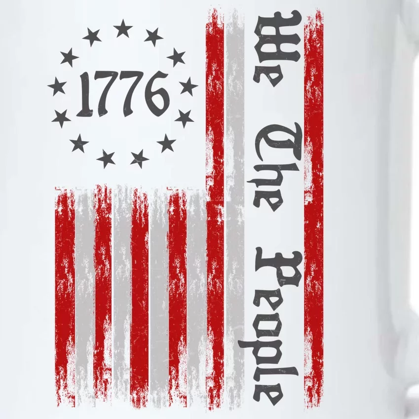 We The People 1776 Distressed USA American Flag Black Color Changing Mug