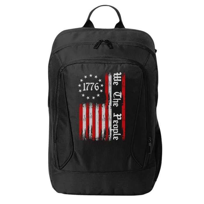 We The People 1776 Distressed USA American Flag City Backpack