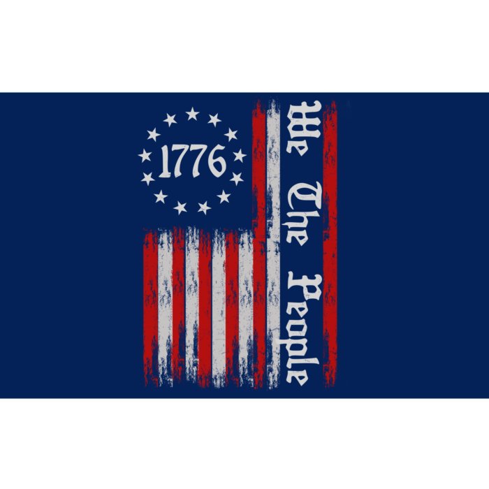 We The People 1776 Distressed USA American Flag Bumper Sticker