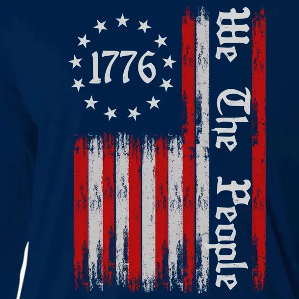 We The People 1776 Distressed USA American Flag Cooling Performance Long Sleeve Crew