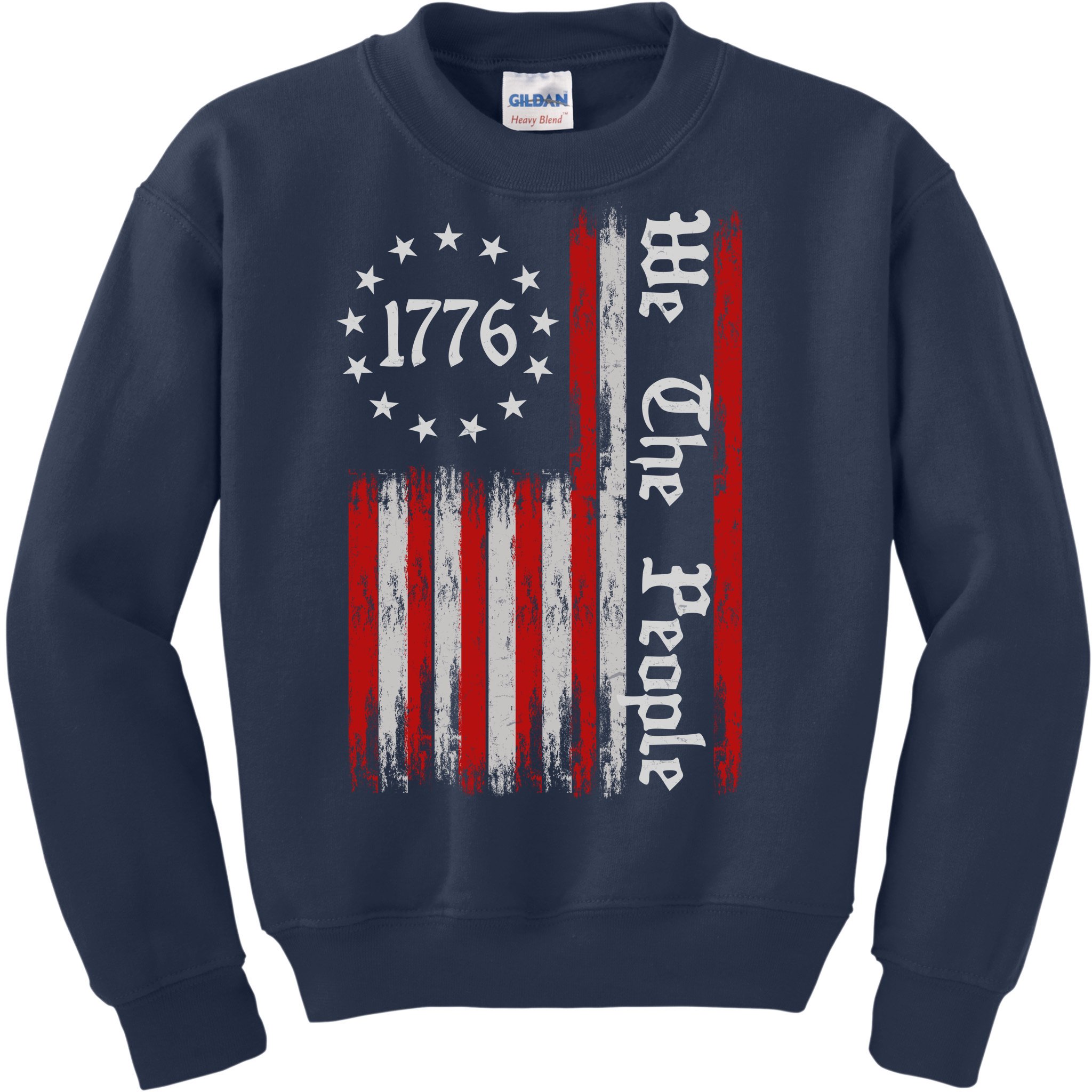 Vintage USA Flag Sweatshirt We the people Sweatshirt 1776 US Flag Sweatshirt