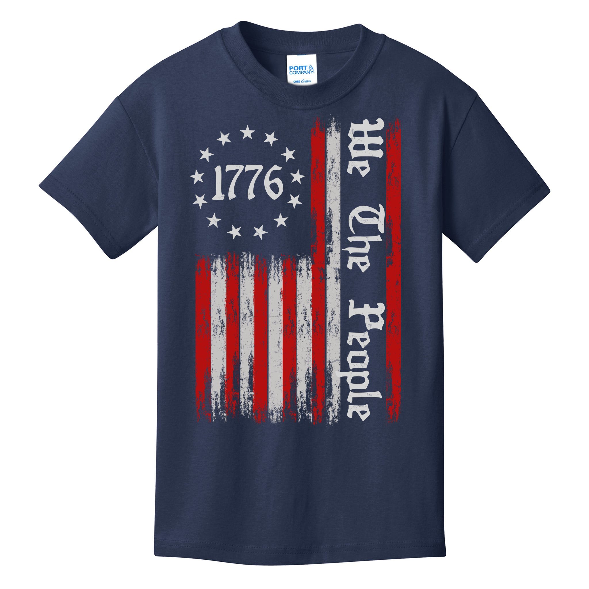 USA Flag T shirts Kids Tees Tops Youth American Flag Distressed 4th of July 