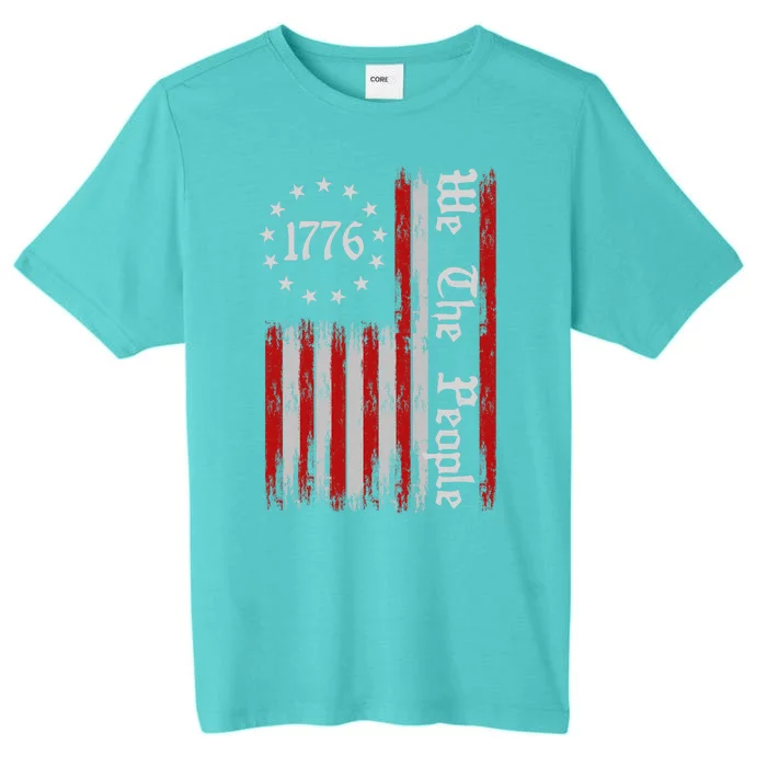 We The People 1776 Distressed USA American Flag ChromaSoft Performance T-Shirt