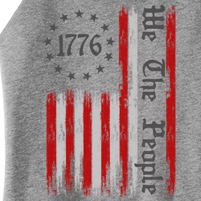 We The People 1776 Distressed USA American Flag Women’s Perfect Tri Rocker Tank