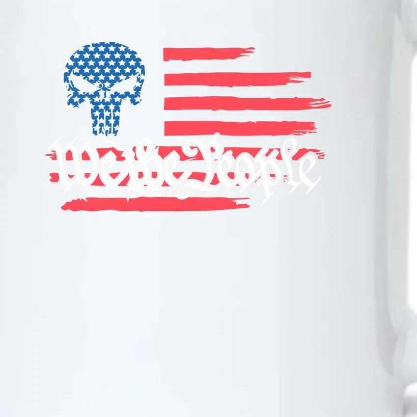 We The People US Flag Skull Black Color Changing Mug