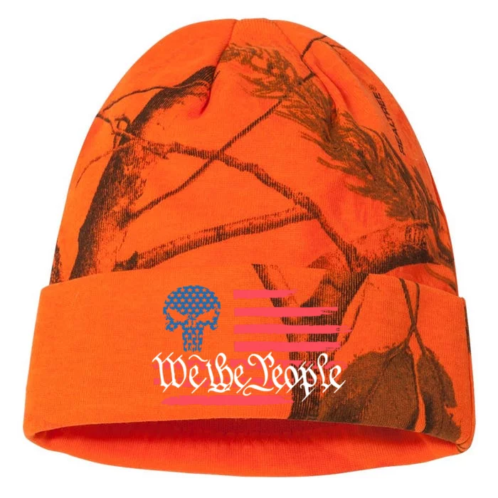 We The People US Flag Skull Kati - 12in Camo Beanie