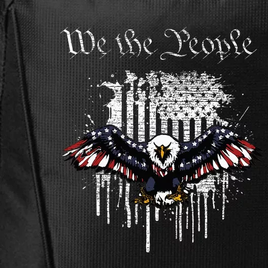 We The People Patriotic Eagle American Flag 4th July City Backpack