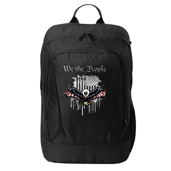 We The People Patriotic Eagle American Flag 4th July City Backpack