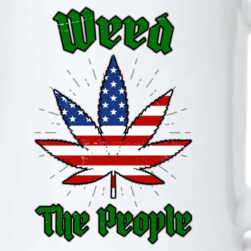 Weed The People Marijuana Usa Flag Funny Black Color Changing Mug