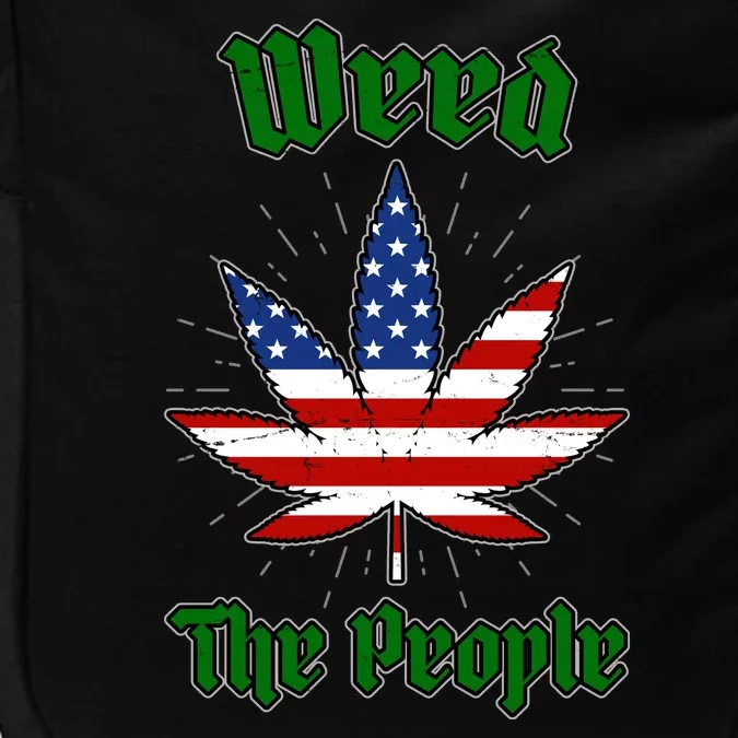 Weed The People Marijuana Usa Flag Funny Impact Tech Backpack