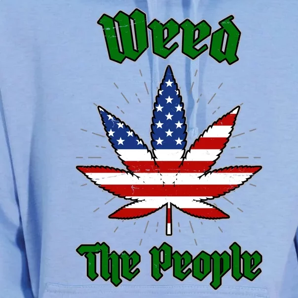 Weed The People Marijuana Usa Flag Funny Unisex Surf Hoodie