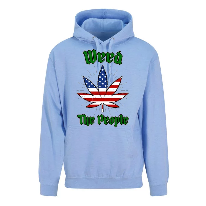 Weed The People Marijuana Usa Flag Funny Unisex Surf Hoodie