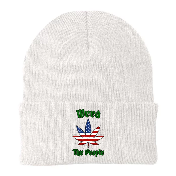 Weed The People Marijuana Usa Flag Funny Knit Cap Winter Beanie