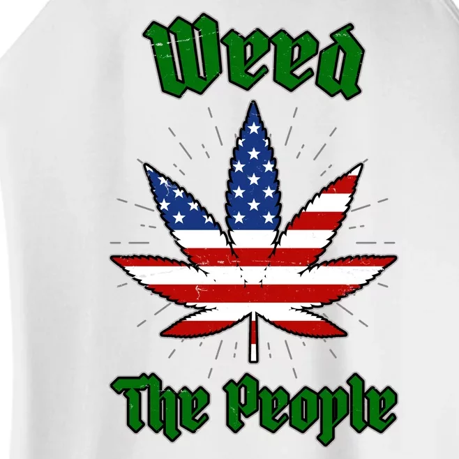 Weed The People Marijuana Usa Flag Funny Women’s Perfect Tri Rocker Tank