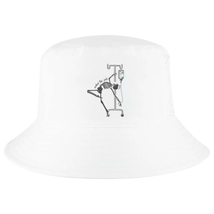 Working The Pole Funny Nurse Dancing Skeleton Halloween Cute Cool Comfort Performance Bucket Hat