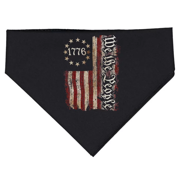 We The People 1776 American Flag 4th Of July Men Women USA-Made Doggie Bandana