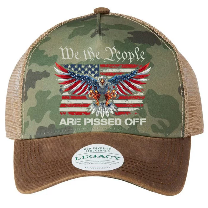 We The People Are Pissed Off Eagle USA Flag Patriotic Legacy Tie Dye Trucker Hat