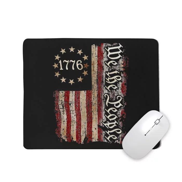 We The People American History 1776 Vintage American Flag Mousepad