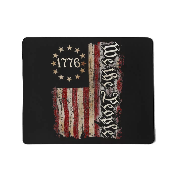 We The People American History 1776 Vintage American Flag Mousepad