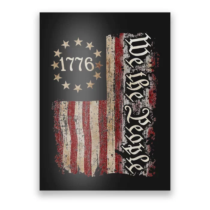 We The People American History 1776 Vintage American Flag Poster