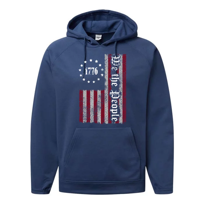 We The People Flag Performance Fleece Hoodie