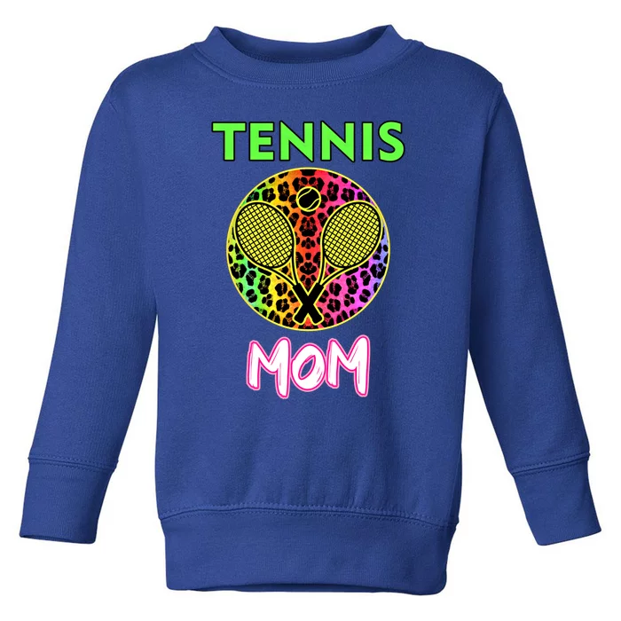 Wo Tennis Player Mother Leopard Tennis Mom Cute Gift Toddler Sweatshirt