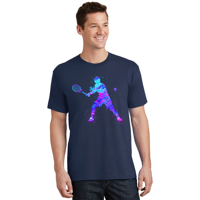 Watercolor Tennis Player T-Shirt