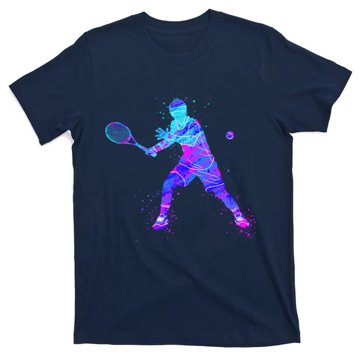 Watercolor Tennis Player T-Shirt