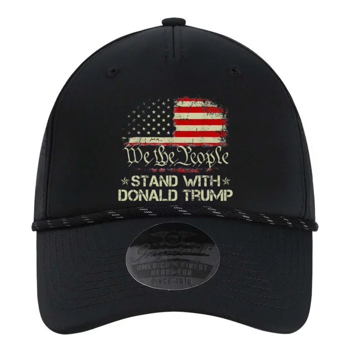 We The People Stand With Donald Trump 2024 American Flag Performance The Dyno Cap