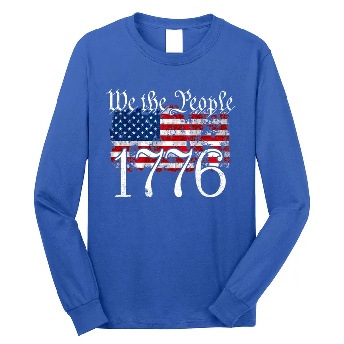 We The People 1776 U S Constitution Freedom American Flag Great Gift Long Sleeve Shirt