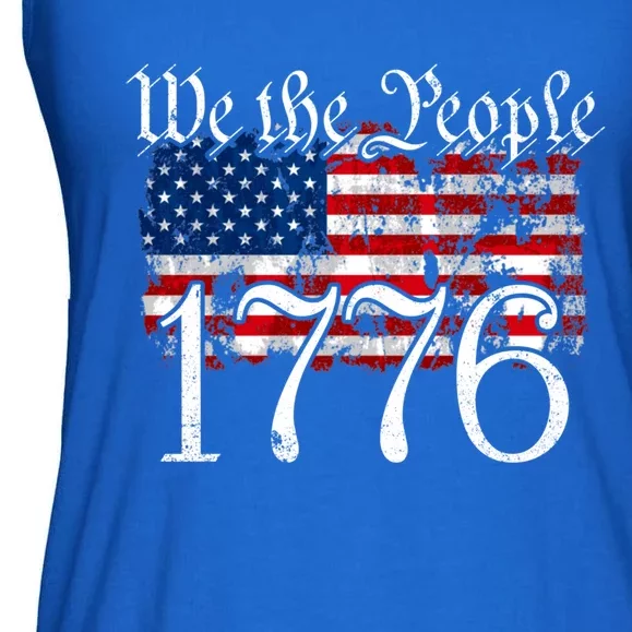 We The People 1776 U S Constitution Freedom American Flag Great Gift Ladies Essential Flowy Tank