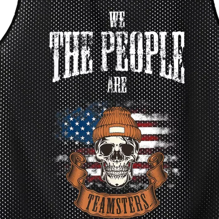 We The People Are Teamsters Union Laborer USA Flag Mesh Reversible Basketball Jersey Tank