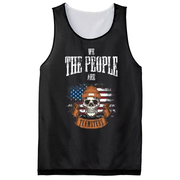 We The People Are Teamsters Union Laborer USA Flag Mesh Reversible Basketball Jersey Tank