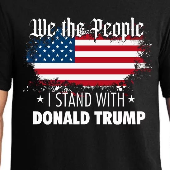 We The People I Stand With Donald Trump 4th Of July Usa Flag Pajama Set