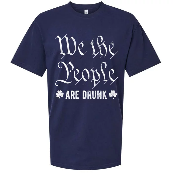 We The People Are Drunk St Patricks Day Sueded Cloud Jersey T-Shirt