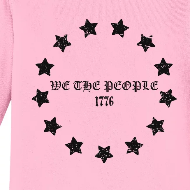 We The People Stars 1776 Baby Long Sleeve Bodysuit